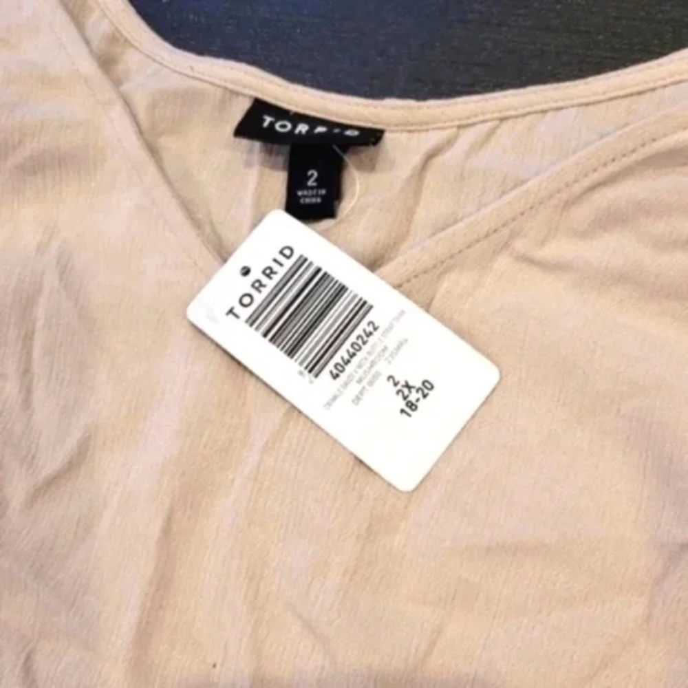torrid Neutral Tank with Ruffle Straps - Picture 7 of 7